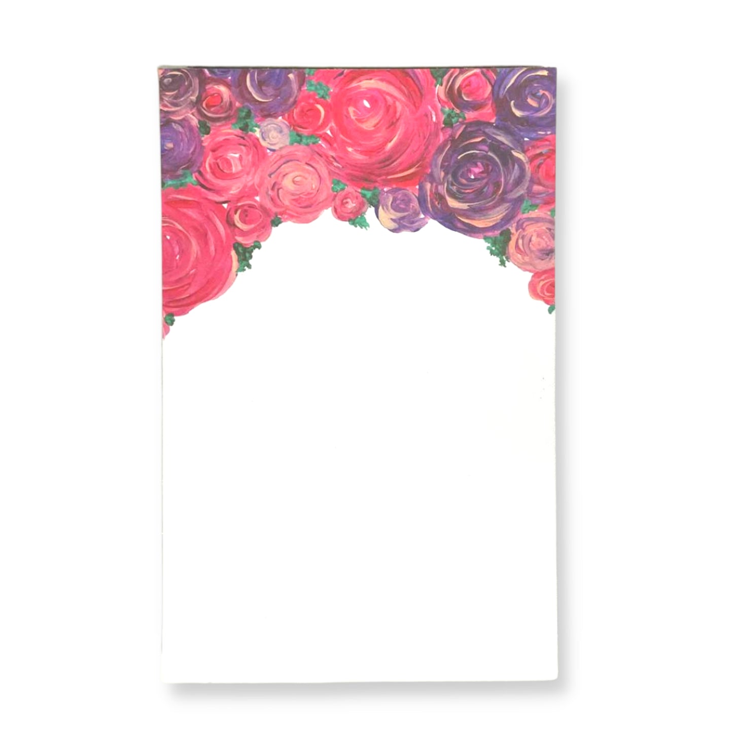 NP158 - NOTEPAD - PINK & PURPLE ROSES