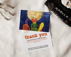 THANK YOU CARDS - PACK OF 50 - WITCHES - #4015