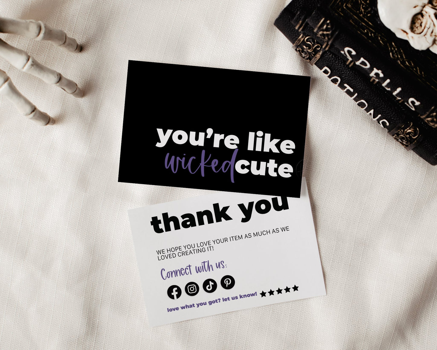 THANK YOU CARDS - PACK OF 50 - YOU'RE LIKE WICKED CUTE - #4002