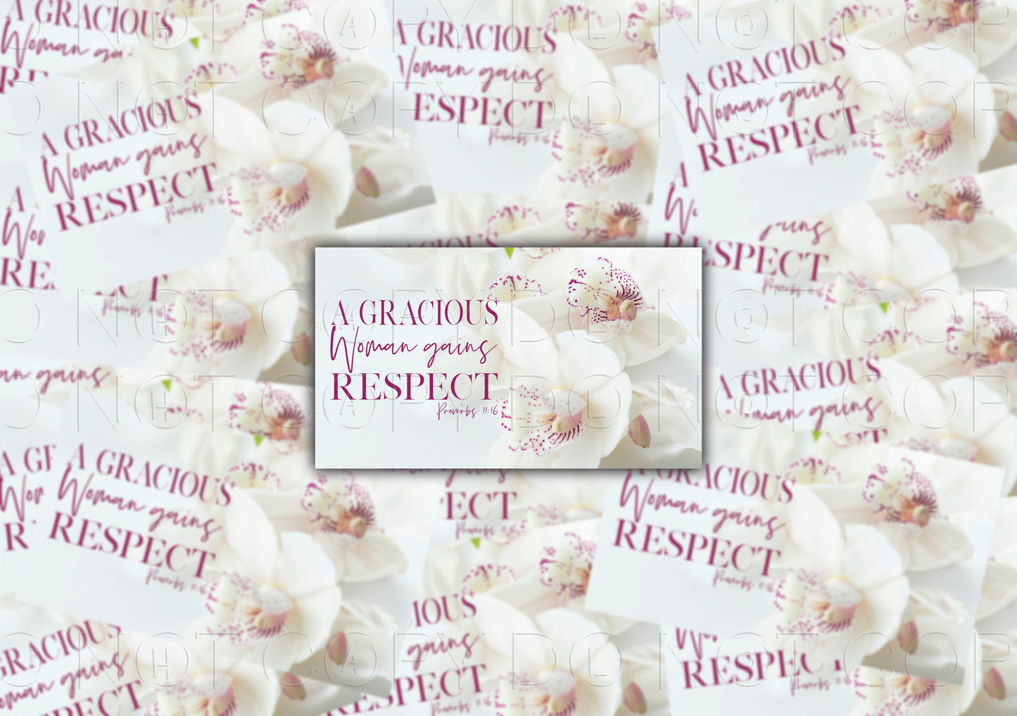 KINDNESS CARDS - PACK OF 100 - A GRACIOUS WOMAN GAINS RESPECT #6002