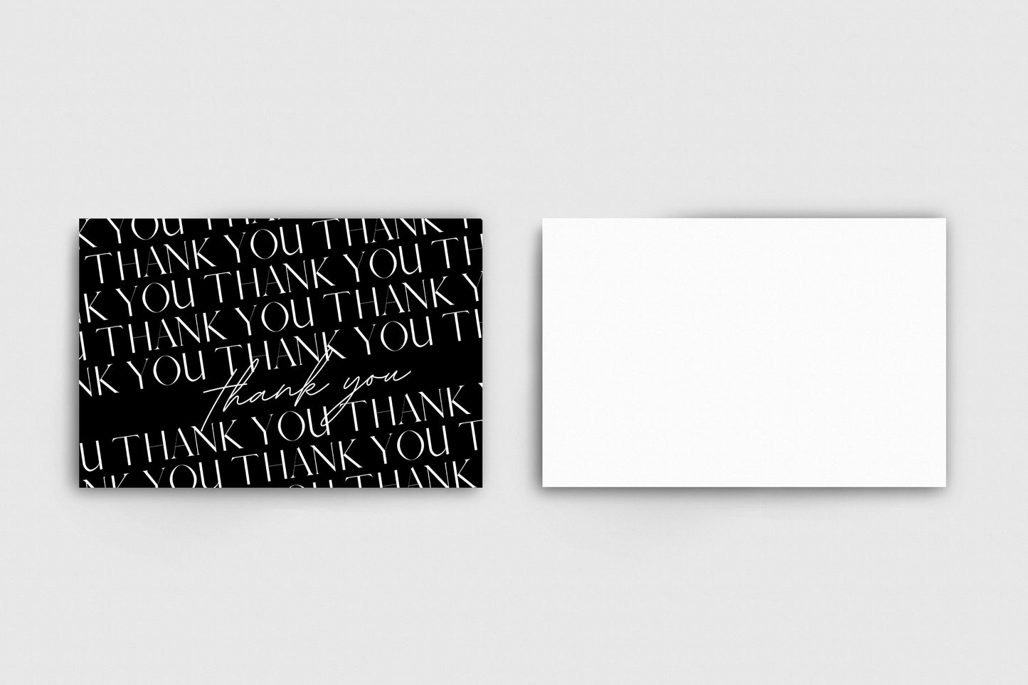 THANK YOU CARDS - PACK OF 25 - BLACK AND WHITE THANK YOU #4013