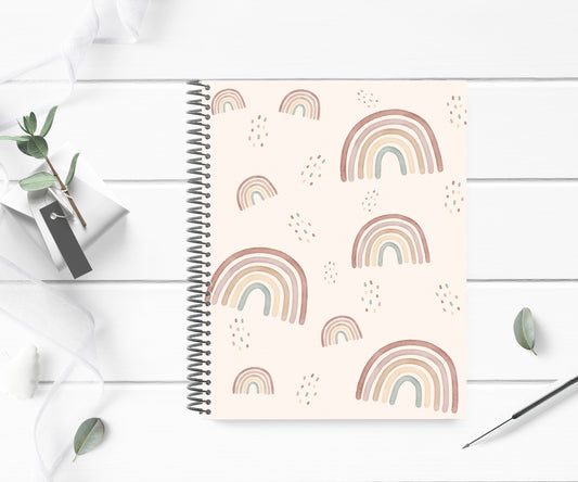 NOTEBOOK - BOHO RAINBOW WATER COLORED