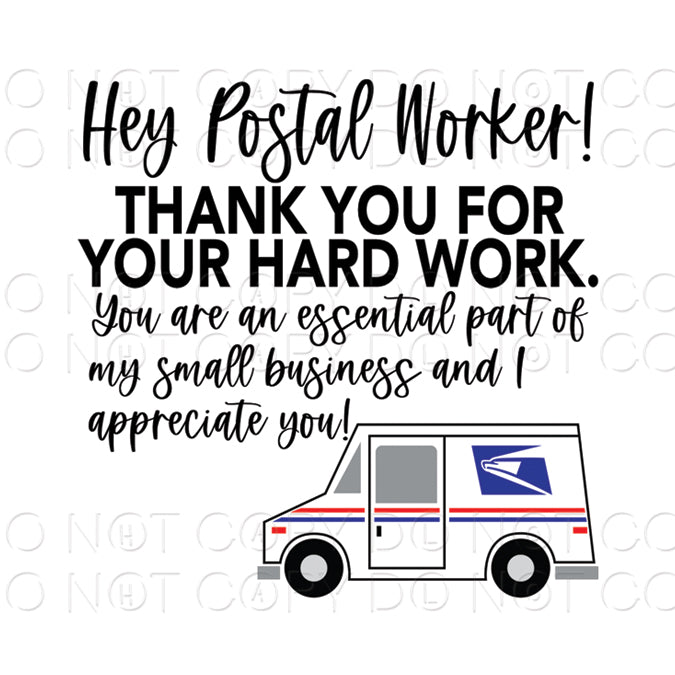 #7005 - PACKAGING STICKERS - ROLLS - POSTAL WORKER YOU ARE AN ESSENTIAL